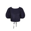 Joy Cropped Top Navy - Bilde 2