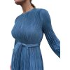 Satin miami dress shiny blue - Bilde 7