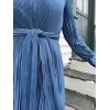 Satin miami dress shiny blue - Bilde 2
