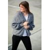 Fora Knit Cardigan Dark Grey Melange - Bilde 2