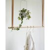 Stokk m/lærstropp, eik, natur, 3x120xh95cm - Bilde 2