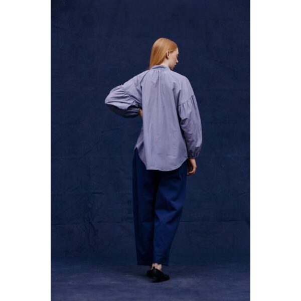 Cotton Silk Poem Shirt - Soft Blue - Bilde 3