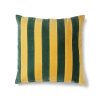 Stripe cushion velvet green/mustard 50x50cm - Bilde 2