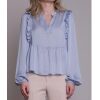 Celia Solid Blouse-Blue - Bilde 2