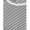 Organic Jersey Stripe Teasy Tee White / Black - Bilde 3