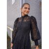 Fleur Dress Black Long - Bilde 2