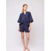 Celia Wavey Linen Shirt - Navy - Bilde 2