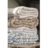 Quilt m / grønne, hvite, beige og grå striper - Bilde 2