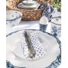 Asjett 24,5 cm hvit m / blå kant Laura Ashley - Bilde 2