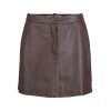 Robin Leather Skirt - Espresso - Bilde 3