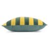 Stripe cushion velvet green/mustard 50x50cm