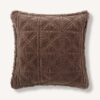 Rattan Quilted Organic Cotton Pillow with filling 50 X 50 cm