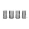 Glass | Ripple Verrines 4pk-Smoked Grey