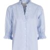 Briony Mix Stripe Blouse - Light Blue