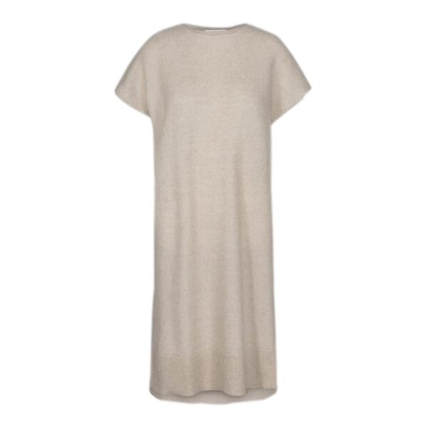 Soft Wide Sleeveless Dress Warm Grey