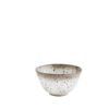Small stoneware bowl white, brown