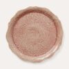 Round serving plate / pizza old rose