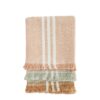 Striped kitchen towels - Peach, sand, light sandstone 50x70 cm