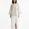 Maxine Stripe Top Beige/Ecru