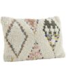 Wool cushion cover with filling 40x60cm - offwhite, multi coloured