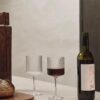 Ripple Red Wine Glasses - Clear