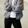 Fora Knit Cardigan Dark Grey Melange