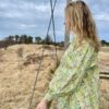 Engsoleie shirt Green flower print