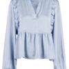 Celia Solid Blouse-Blue