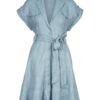 Addison linen dress dusty teal
