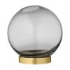 GLOBE Vase With Stand Black/Gold 10 cm