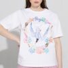 Løvmeis tee - White bird print