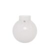 Glassvase rund d 21 h 22 hvit