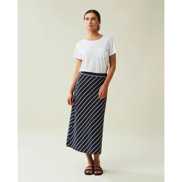 Brielle Jersey Skirt - Blue/white Stripe