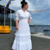 Sophie S Voile Dress White