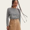 Soft Single Silke Tee Black / Snow White