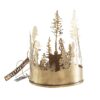 Lyseholder Tree messing H:11 cm dia: 10,5 cm