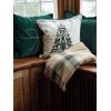 Frame Rutete Ullpledd - Hvit / Grønn / Beige 130 x 170 cm - Bilde 2