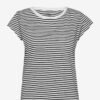 Organic Jersey Stripe Teasy Tee White / Black