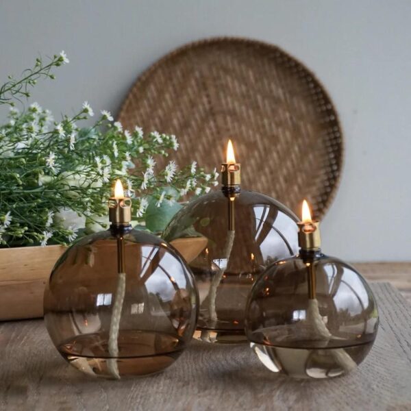 Peri Design Oljelampe Ball Small Brass Champagne