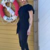 Joselle Linen Tee Black