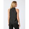Rosette Crinkle Sateen Top - Black - Bilde 5