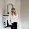 Karini blouse - Beige / White stribe