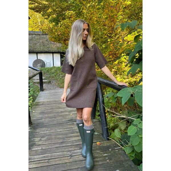 SifiIC Knit Dress - Dark Brown - Bilde 2