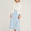 Peony wrap skirt - Blue / white