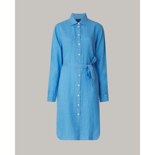 Isa Linen Shirt Dress - Blue - Bilde 2