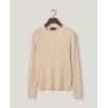 Organic Cotton Cable Knitted Sweater - Light Beige Melange - Bilde 4