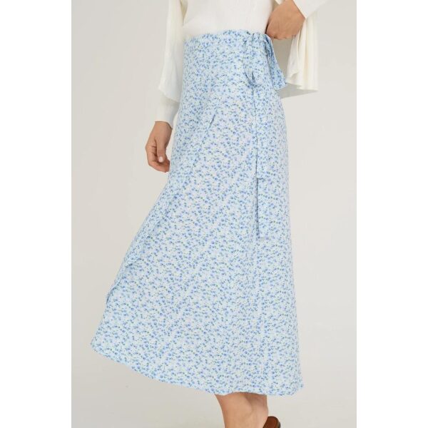 Peony wrap skirt - Blue / white - Bilde 3