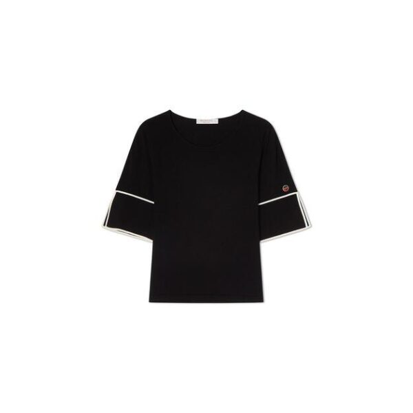 Malia Contrast Top - Black / Ecru - Bilde 3