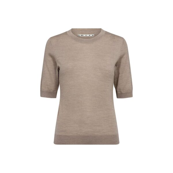 IVY - Essex SS O - Neck Knit - Beige Melange - Bilde 3