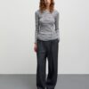 Cotton Stripe Tuba Tee - Parisian Night / Vanilla Ice
